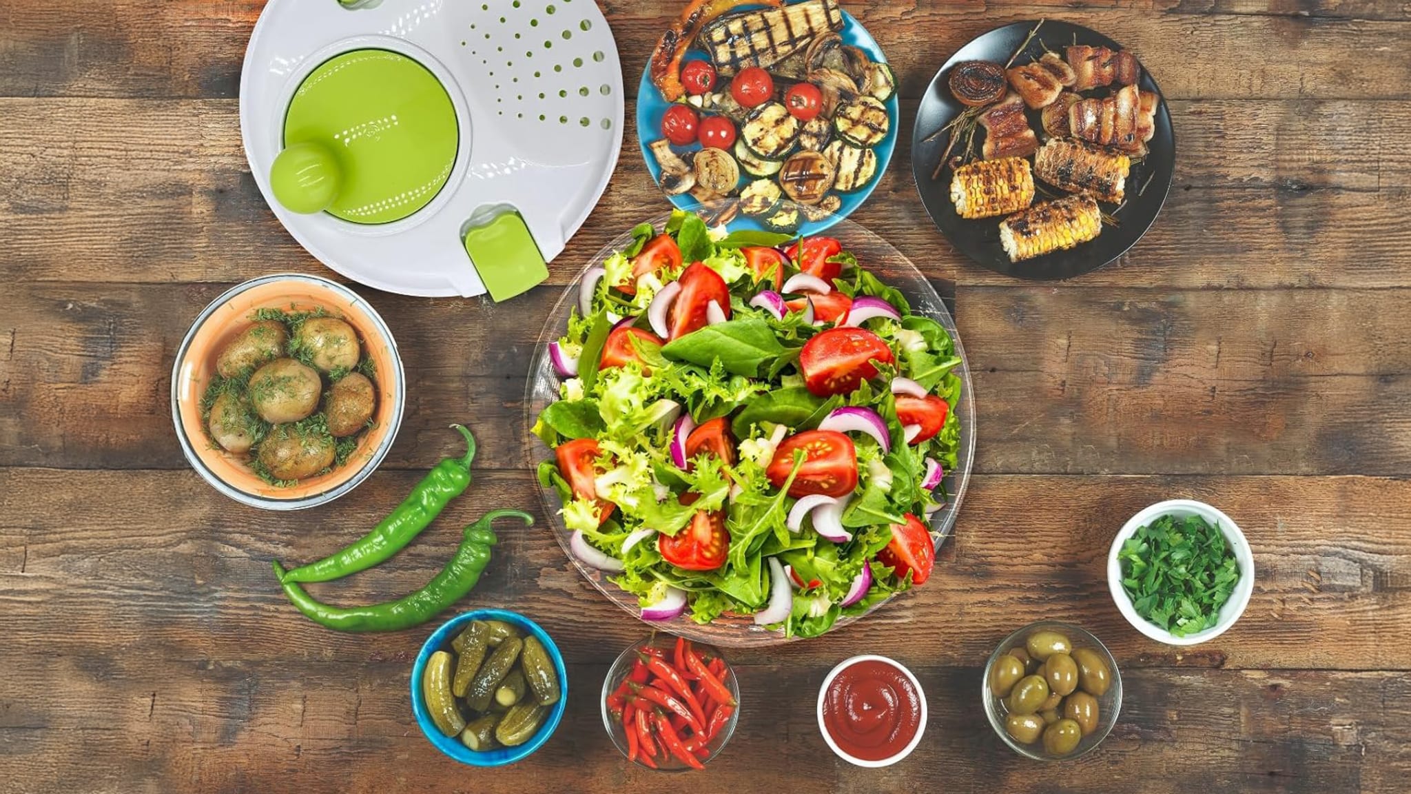 Lumme Multifunctional Salad Spinner and Chopper