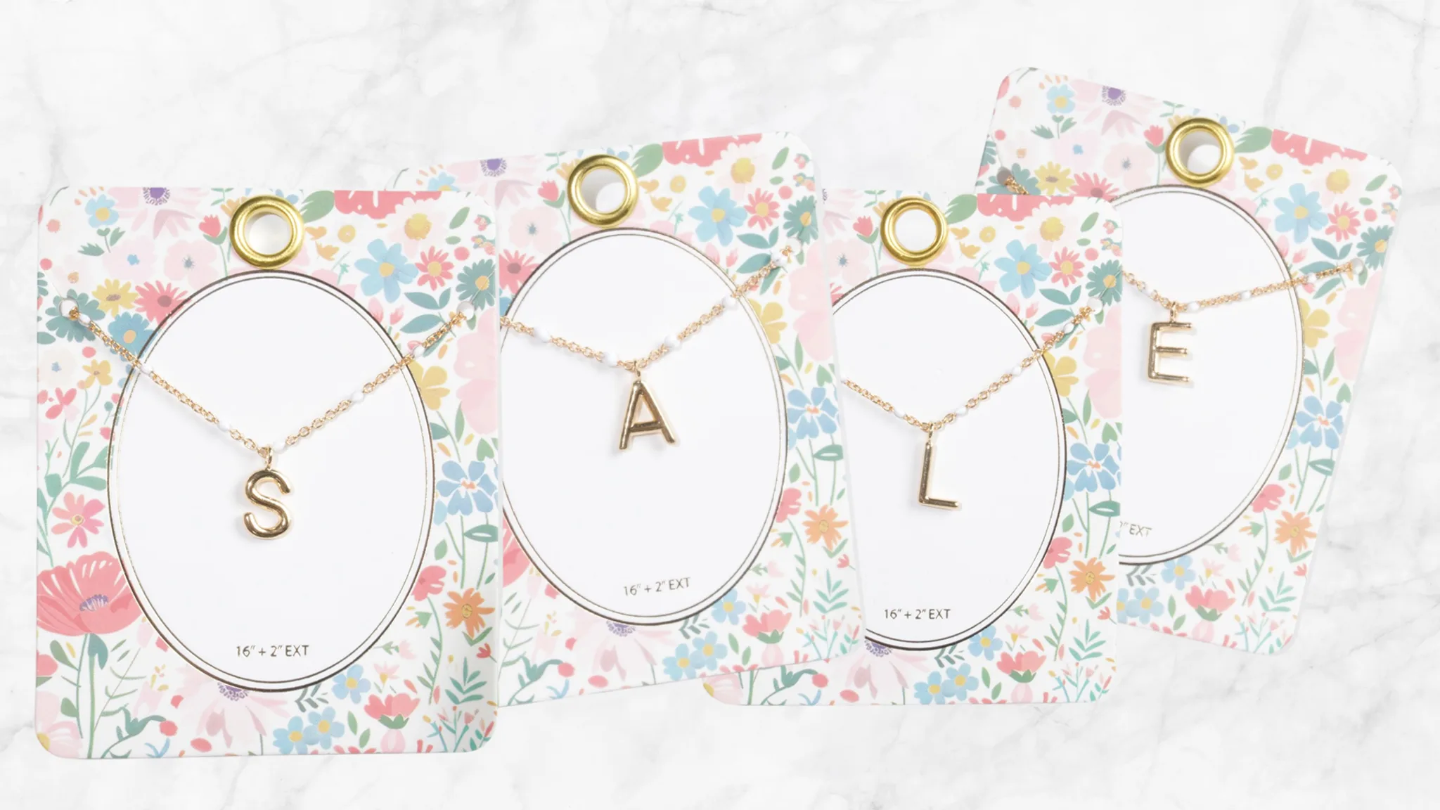 Pick-Your-2-Pack: LOREN + OLIVIA Enamel Dot Initial Necklaces