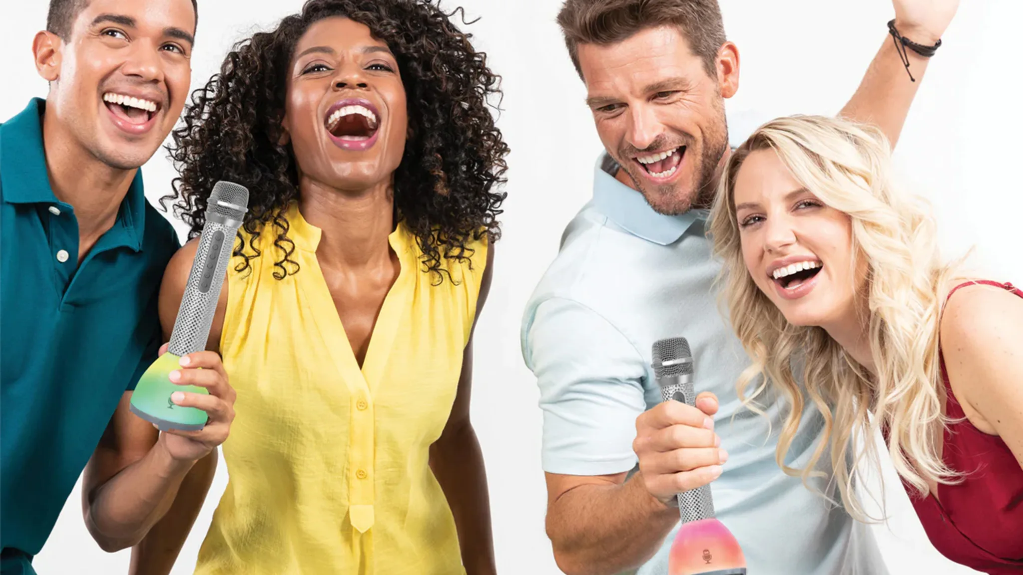 Singing Machine Bling Mic Duets Wireless Karaoke Set