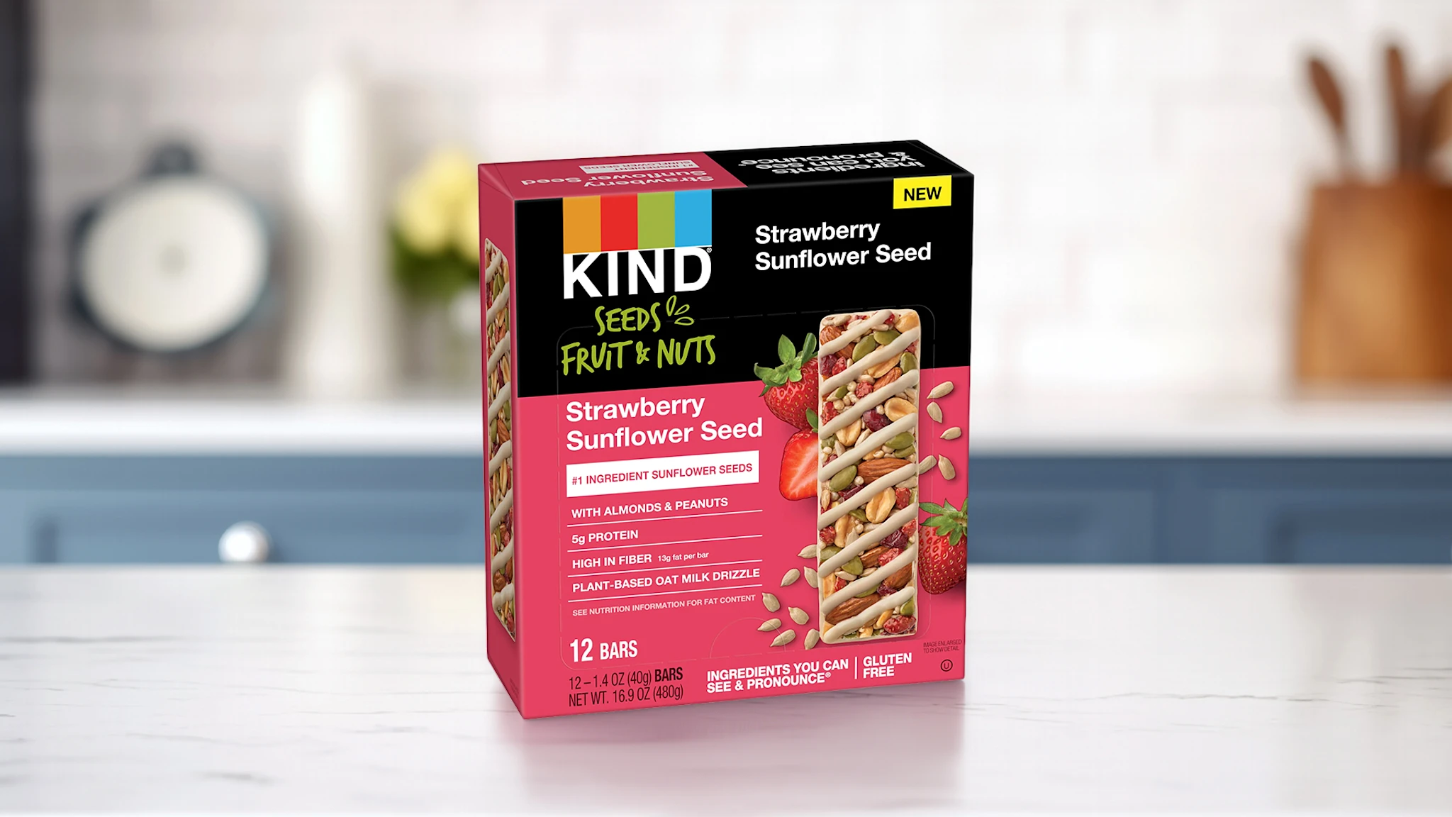 36-Pack: KIND Fruit & Nuts Strawberry Sunflower Seed Bars