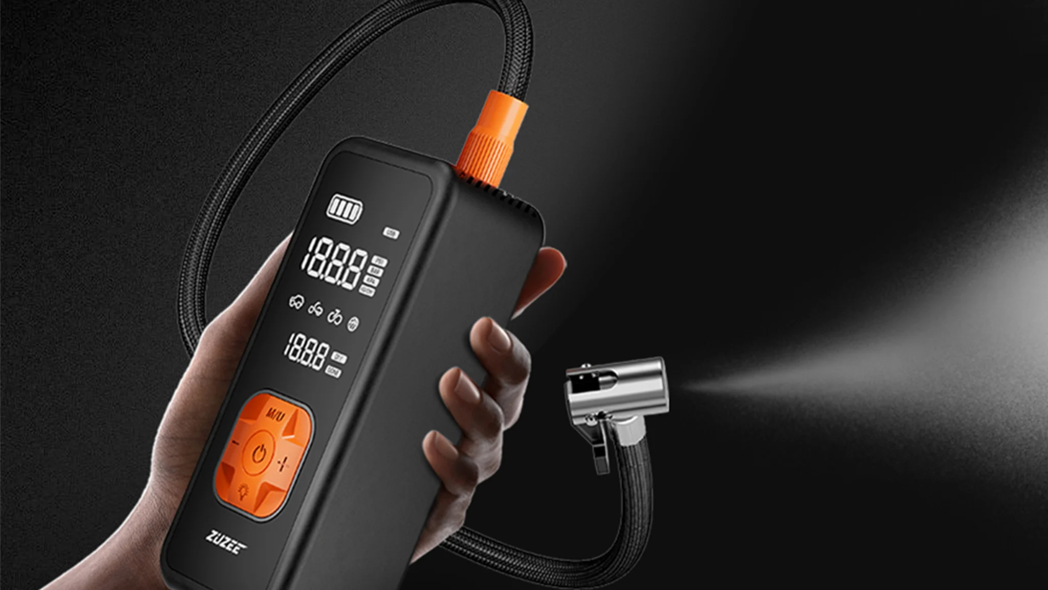 Zuzee Tire Inflator Portable Air Compressor with Digital Pressure Gauge