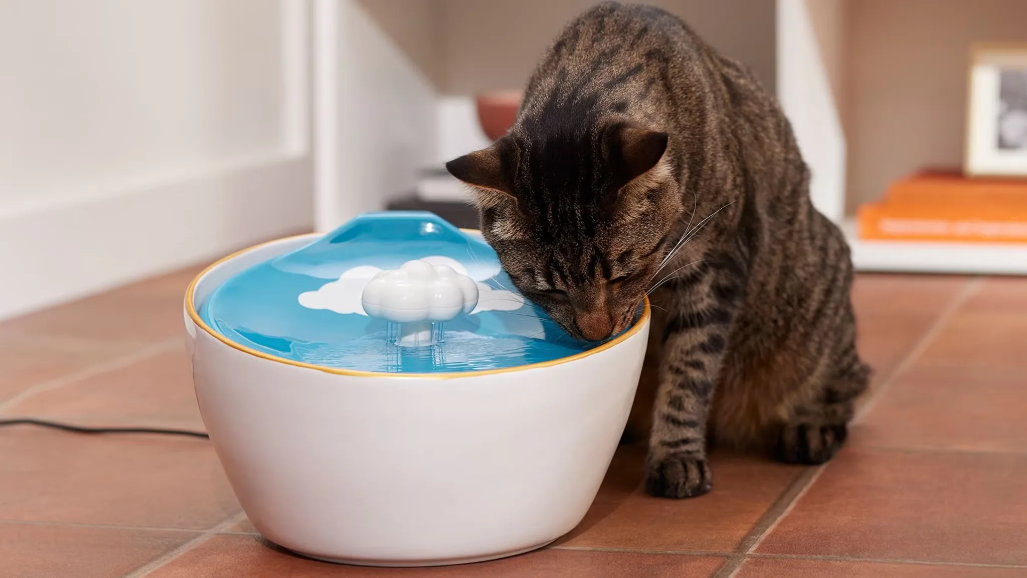 Frisco Ceramic Clouds Dog & Cat Fountain
