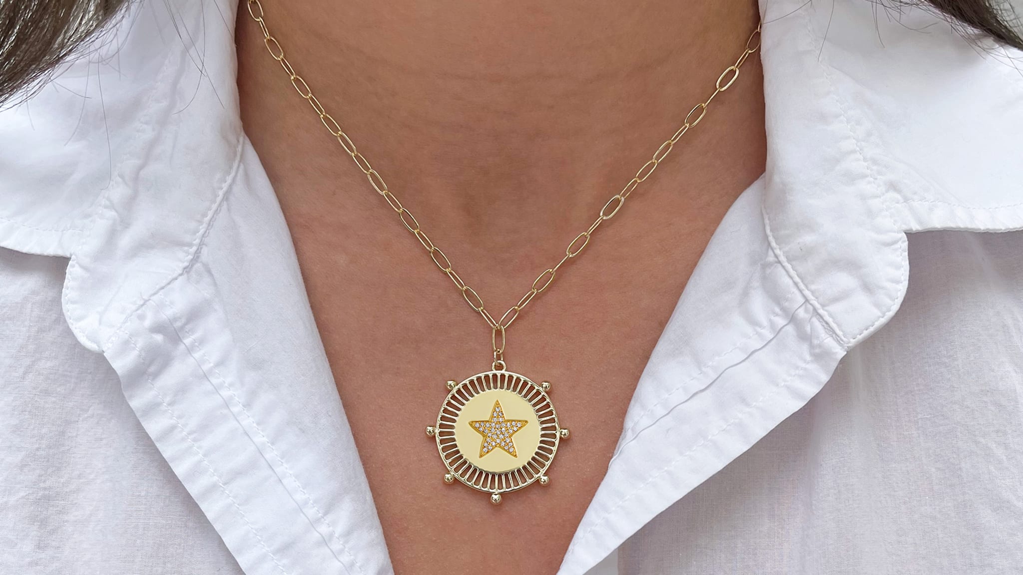 Jennifer Miller 1" Medallion Necklace