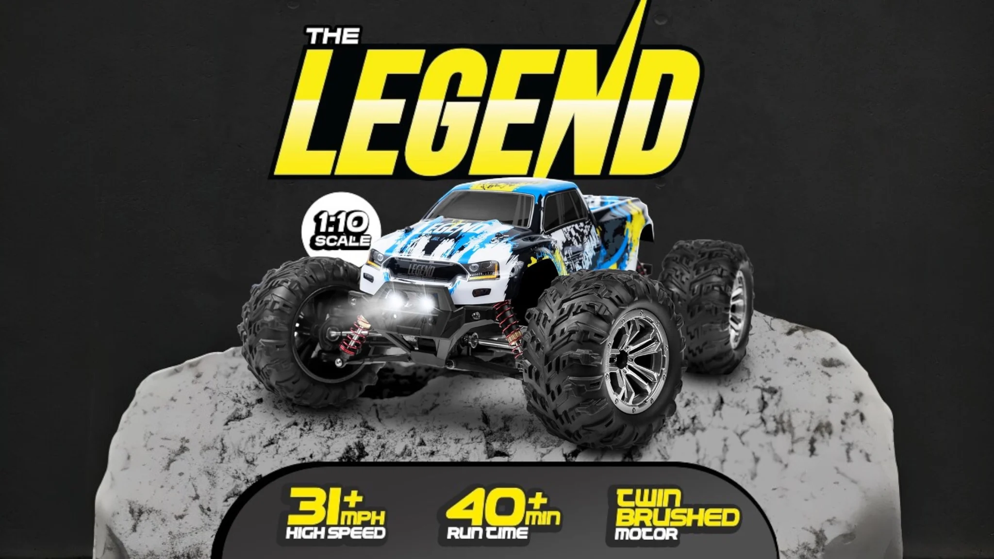 Laegendary 1:10 Scale 4x4 Offroad RC Monster Truck
