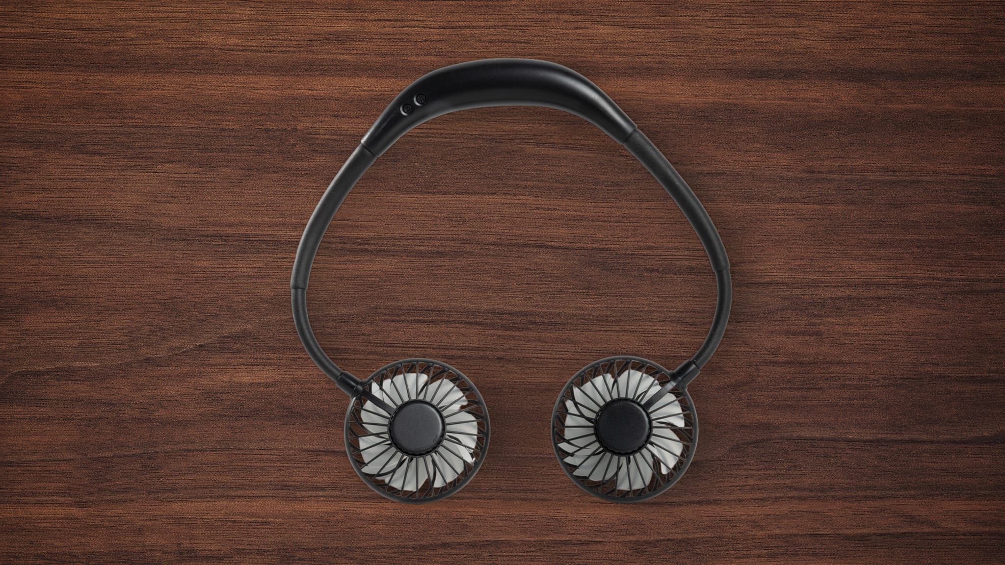 2-Pack: Hands Free Portable Neck Fans with LED Lights