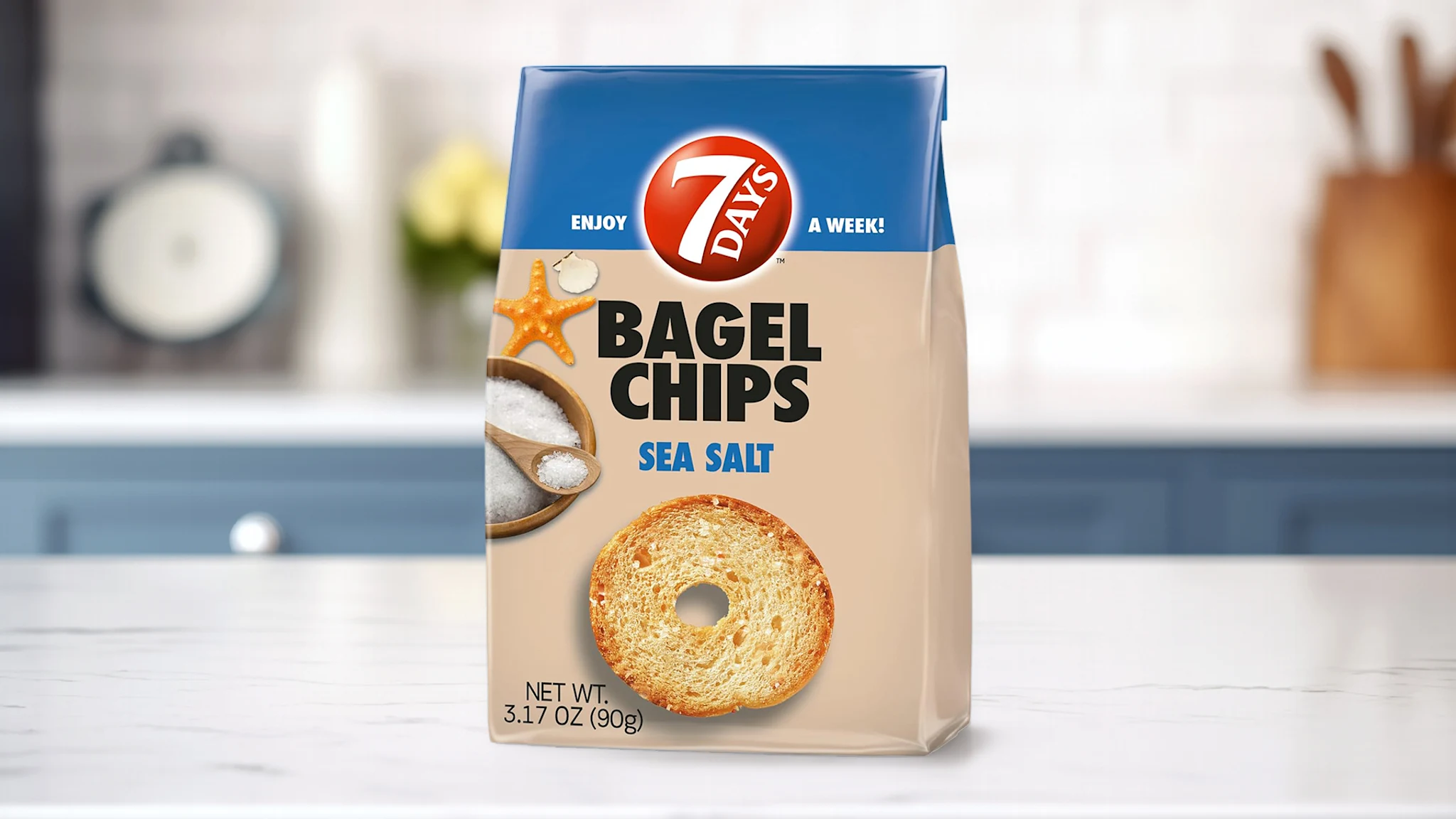 12-Pack: 7 Days Sea Salt Bagel Chips