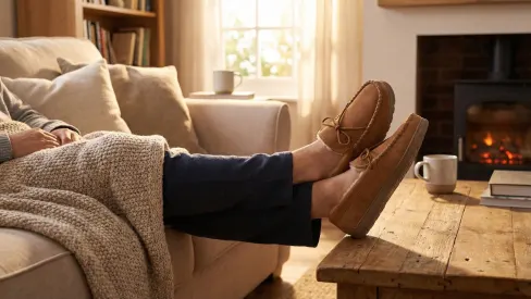 The Men's Thermostatic Sheepskin Moccasins