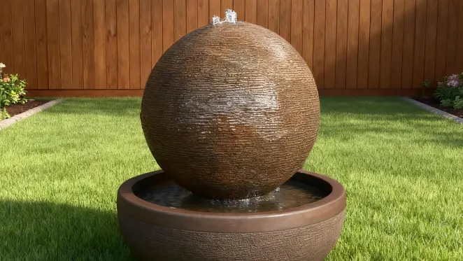 The Illuminated Luna Ball Fountain