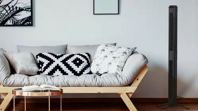 The Oscillating Tower Fan with Airflow Bar