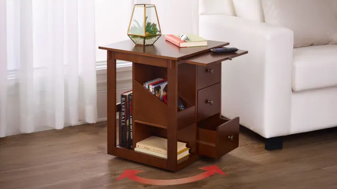 The Rotating Organized End Table