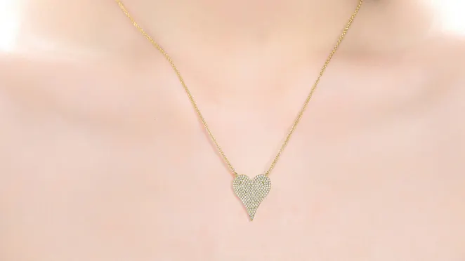 The Pave-Set Heart Necklace
