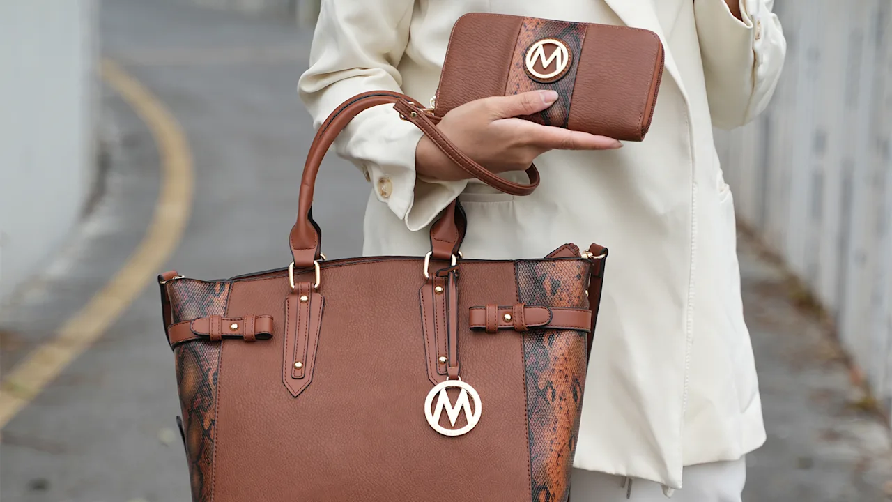 MKF Collection Joelle Snake Embossed Tote Bag & Wallet Set by Mia K.