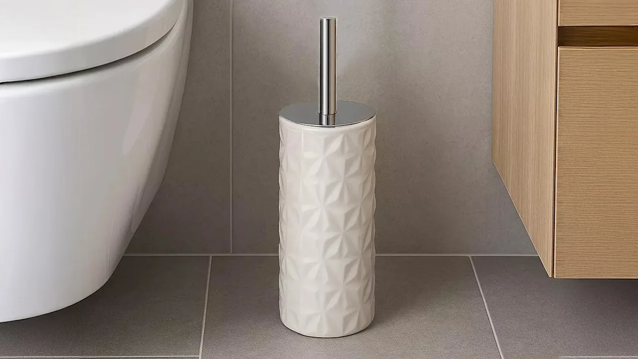 J&V Textiles Faceted Ceramic Toilet Brush