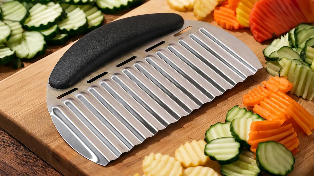 Cheer Collection Crinkle Cutter French Fry Cutter