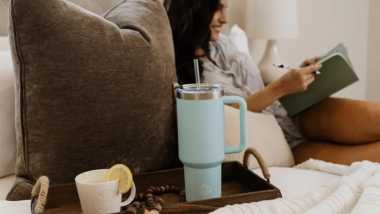 2-Pack: 40oz TruFlask Tumblers with Handle