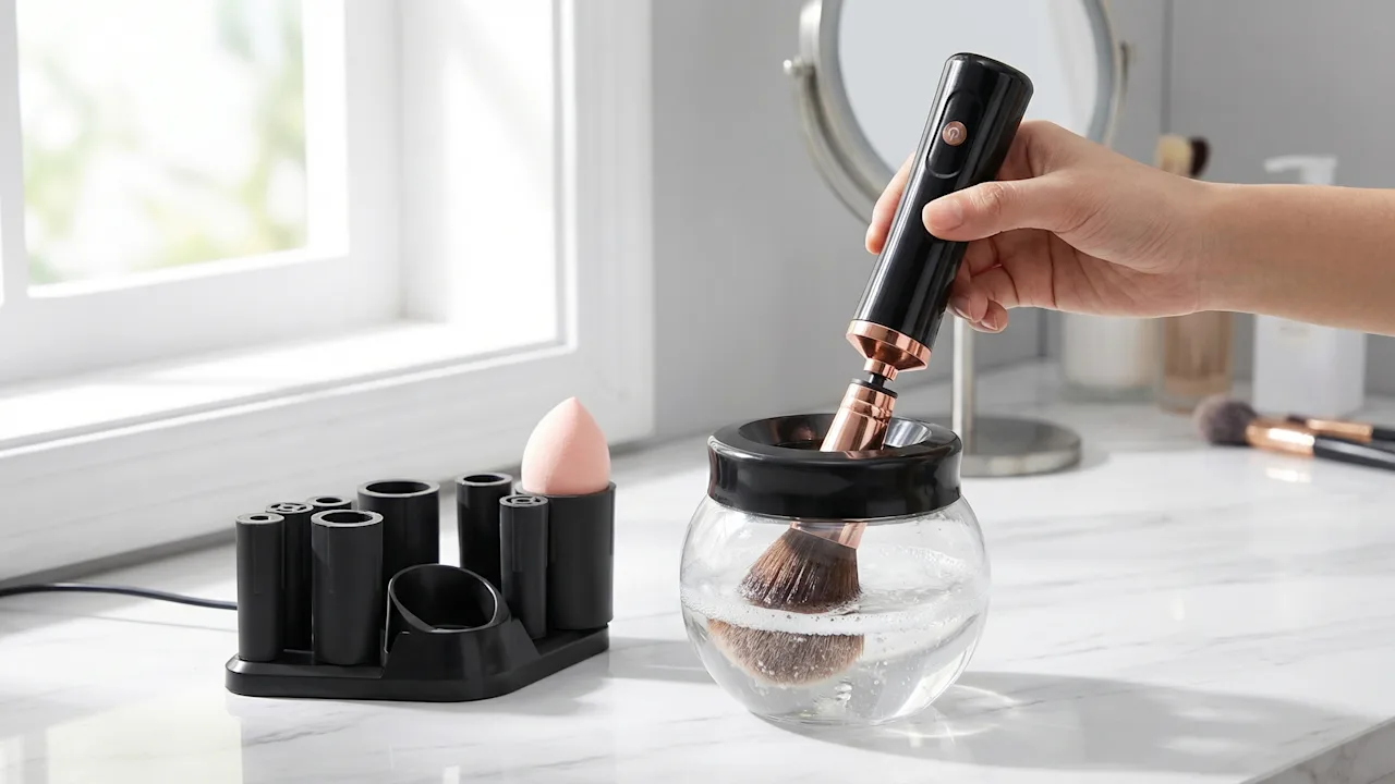 Vysn Electric Makeup Brush Cleaner & Spin Dry Machine