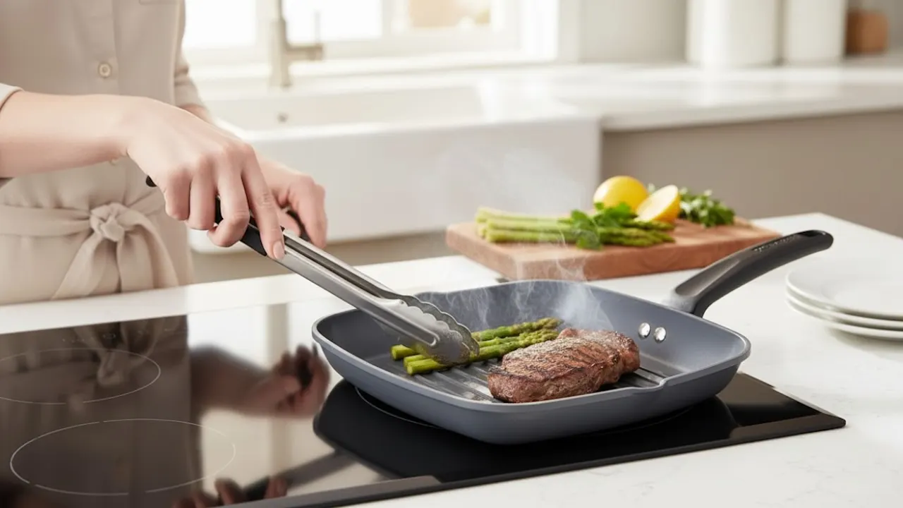 MasterPan Ceramic Nonstick 10" Grill Pan