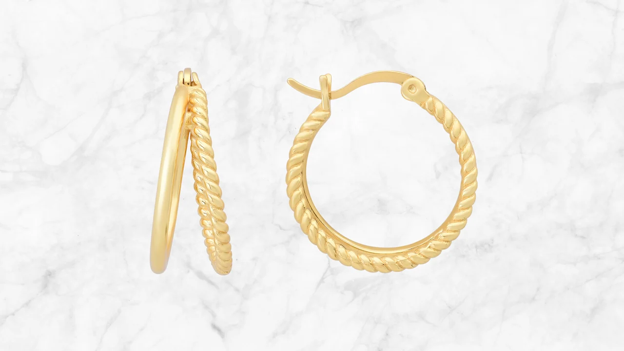 Kylie Harper Twisted Rope Double Hoop Earrings
