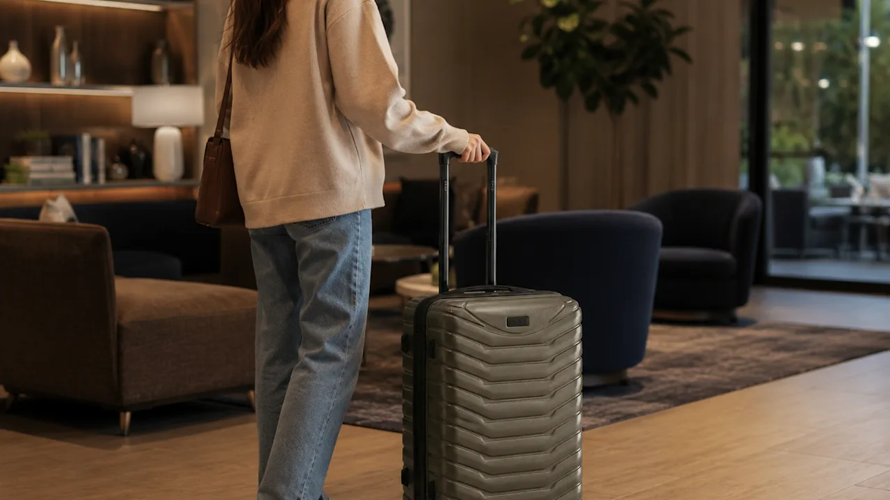 IZOD Phantom 3-Piece Expandable ABS Luggage Set with Built-In Combo Lock