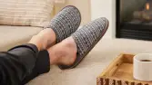 The Men's Hand-Woven Artisan Mule Slipper with Natural Rubber Sole