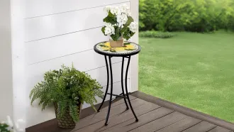 The Artisan Crafted Sunflower Mosaic Plant Stand