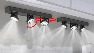 The Cordless Under Cabinet Pivoting LED Lights (Black)