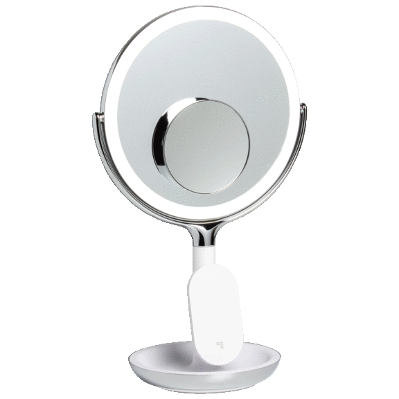 Sharper Image SpaStudio 8” LED Vanity Mirror with Wireless Charging Pad
