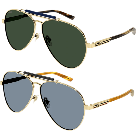 GUCCI Golden Aviator Sunglasses for Men