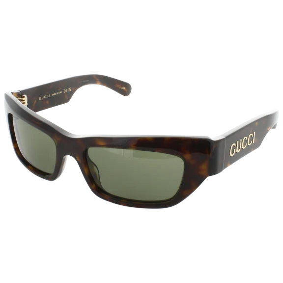 Gucci Sunglasses for Men with Havana Frame and Green Lenses