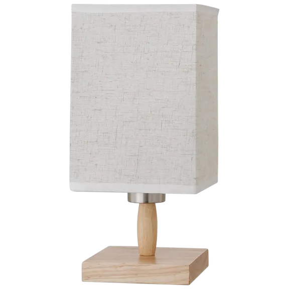 Amazon Basics 11.2" Wood Base Small Table Lamp