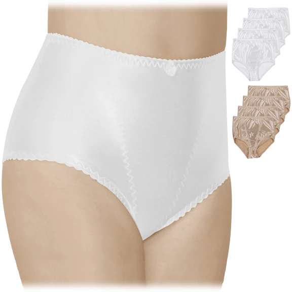 4 Pack: Form Flex Satin Light Control Shaping Panty