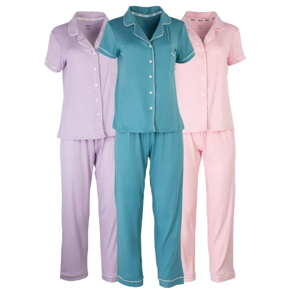 Born Short Sleeve Notch Collar & Pant Pajama Set