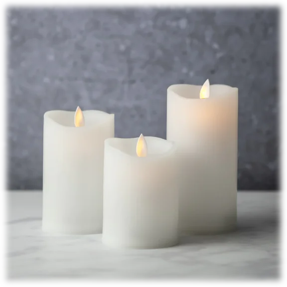 Sandstone & Sage 3-Piece Flameless LED Candles