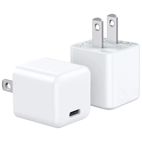 2-Pack: Wemiss Mini 20 Watt Fast USB-C Wall Chargers With Power Delivery 3.0