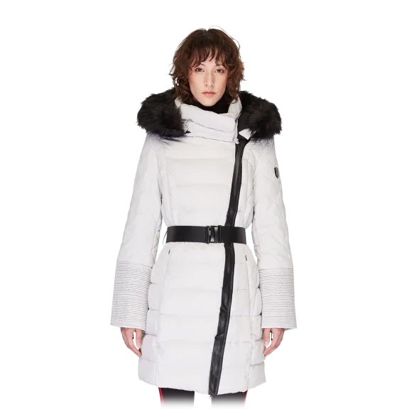 Jessica long length jacket with shawl collar hood sales