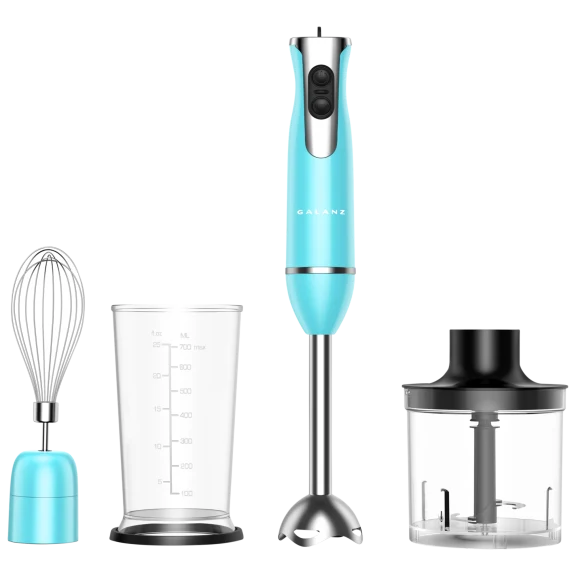 Galanz 4-in-1 Immersion Hand Blender & Food Chopper with Whisk