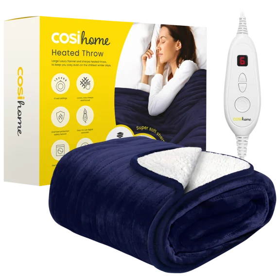 Cosi Home 60" x 50" Heated Blanket Electric Throw