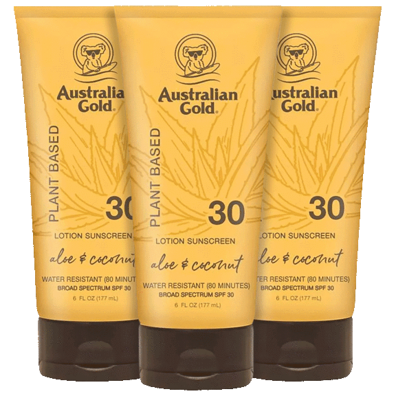 3-Pack: Australian Gold Water Resistant Lotion Sunscreen