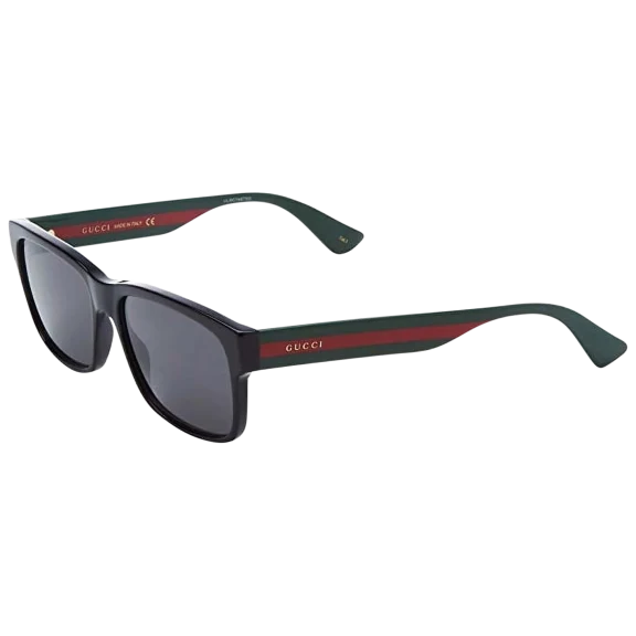 GUCCI Black Unisex Sunglasses with Stripes