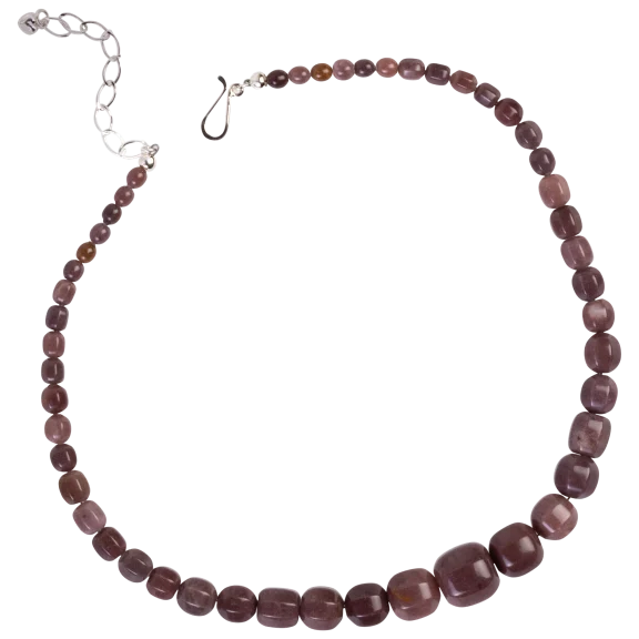 Jay King Sterling Silver Rose Taupe Quartzite Graduated Bead Necklace