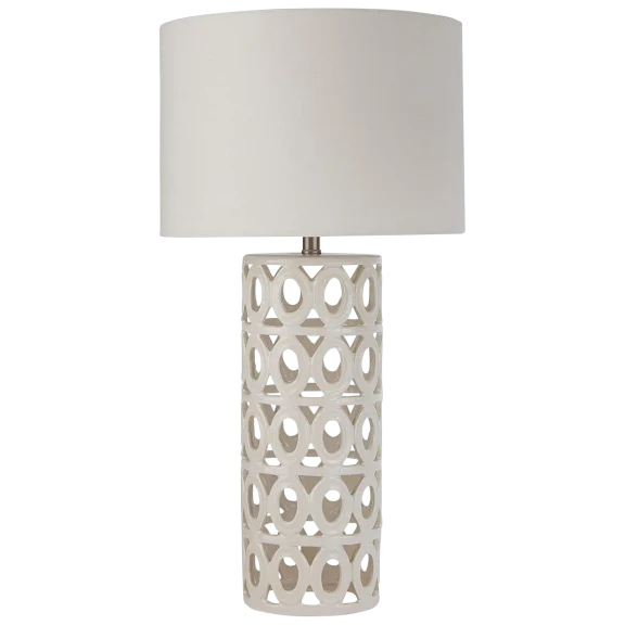 Stone & Beam 18" Ceramic Geometric Cut-Out Table Lamp