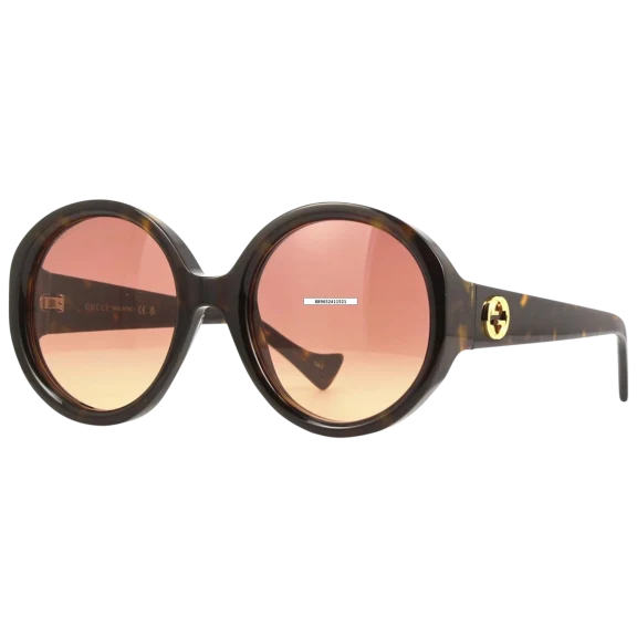 Gucci Sunglasses for Women with Havana Frame and Red Lenses