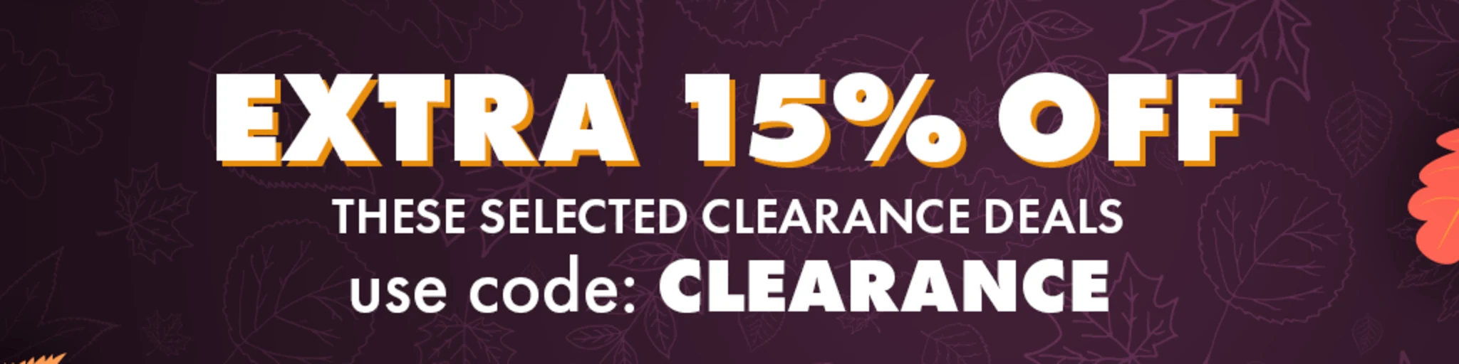 MorningSave: Extra 15% Off Clearance Deals