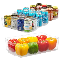Cheer Collection Juego de 4 Contenedores Organizadores para Refrigerador y De...