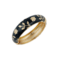 Savvy Cie Enamel Embossed Bangle
