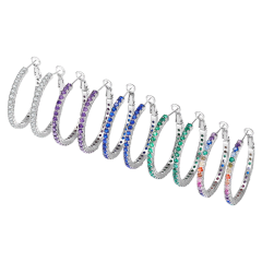 Rachel Glauber Opulent Glow Hoop Earrings