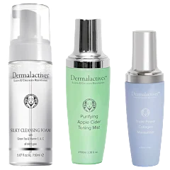 Dermalactives Glow Basics Bundle: Silky Cleansing Foam, Apple Cider Toning Mist