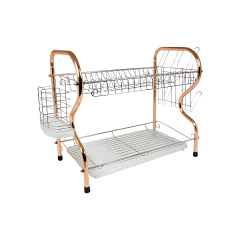 Better Chef Chrome Dish Rack with Copper Accents