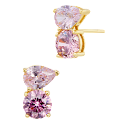 Savvy Cie Moi et Toi Round & Pear CZ Stud
