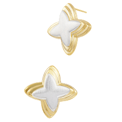 Savvy Cie Twisting Star Button Stud Earrings